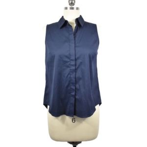 Ann Taylor Petites Blue Button Down Shirt Size XSP